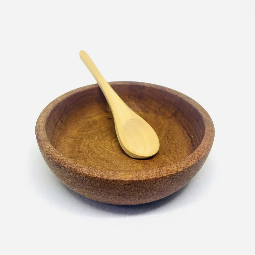 Dips de 16cm en algarrobo con cuchara de servicio