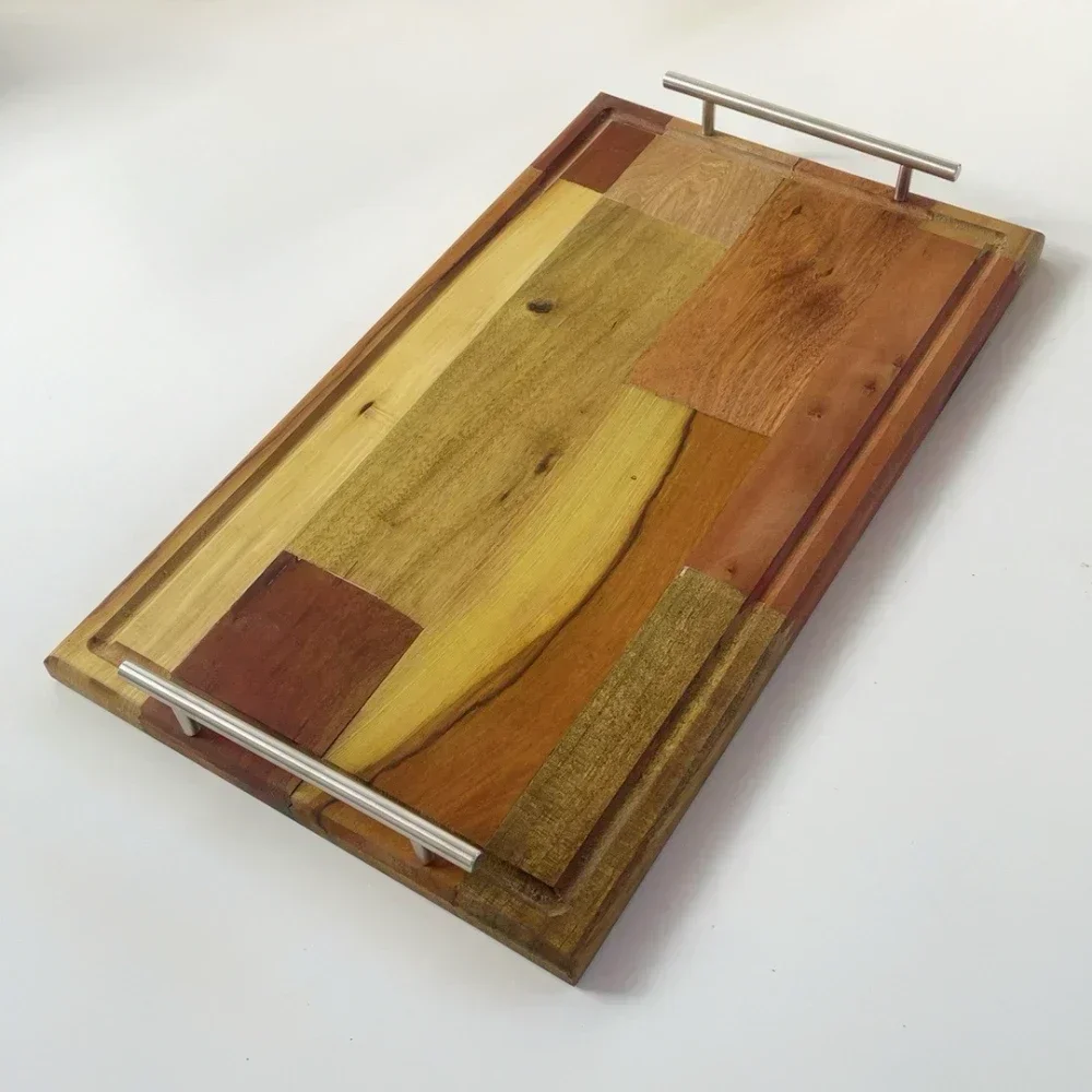 Tabla de asado Multicolor L con manijas