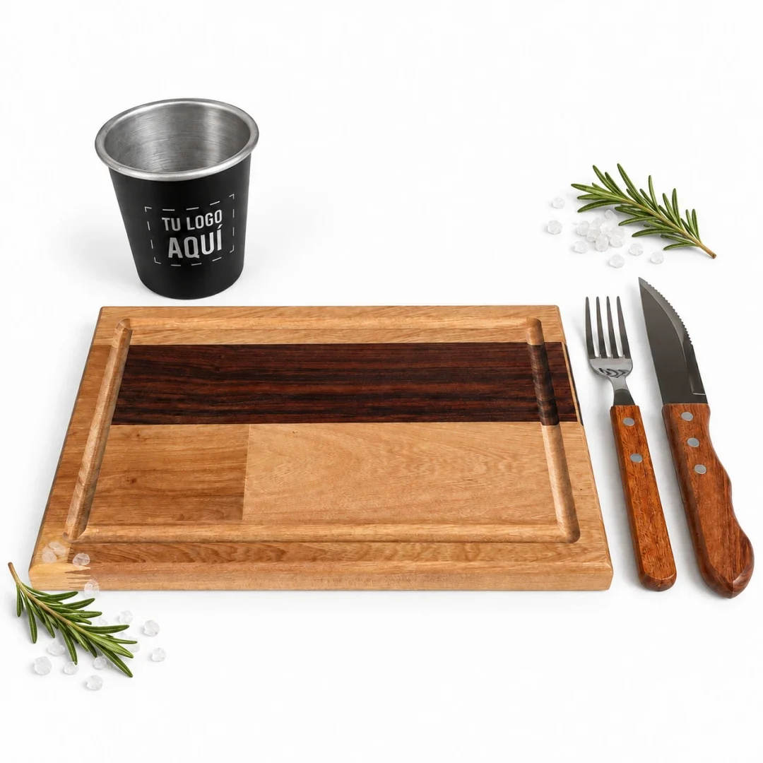 Set de asado Madera maciza
